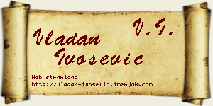Vladan Ivošević vizit kartica